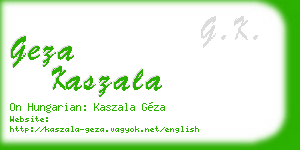 geza kaszala business card